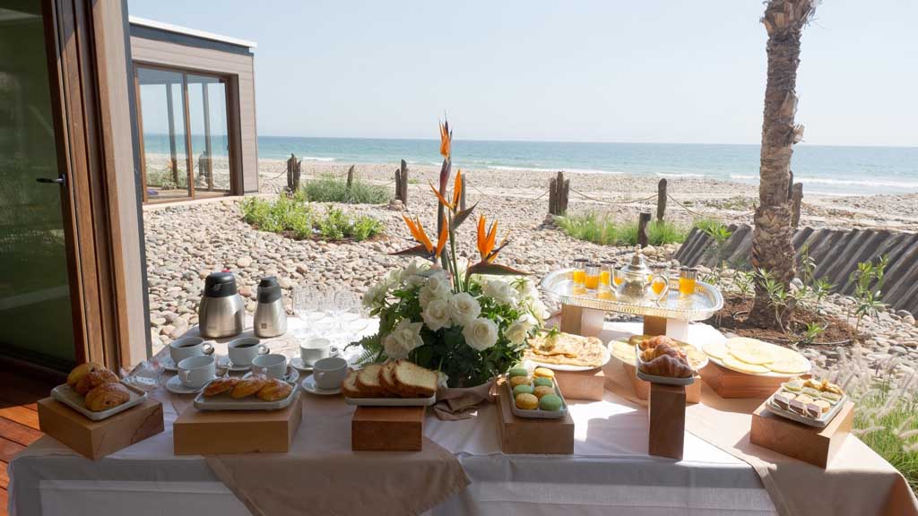Frühstück im Paradis Plage Surf Yoga & Spa Resort - Fitnessurlaub mit Reiseathleten - Marokko Plage