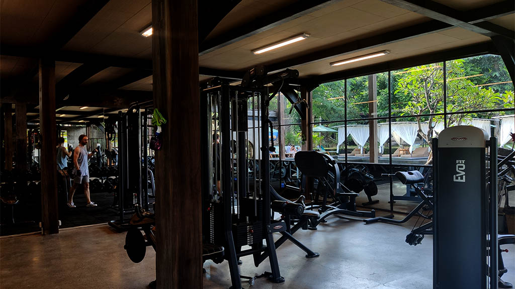 Gym at Titi Batu Club Ubud Bali - Fitness vacation Bali - Fitness Travel Packages for Travelling Athletes