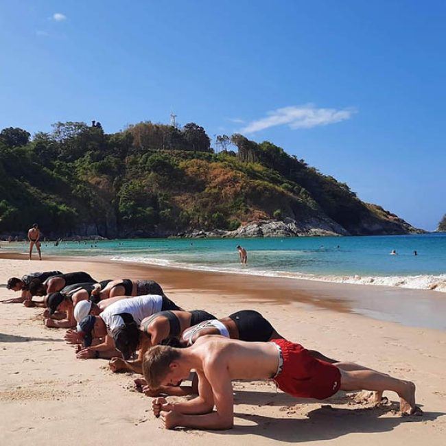 Beach Workout-Titan Fitness Camp Phuket Thailand-Fitness Holidays Phuket-Fitness Holidays in Thailand for Travelling Athletes