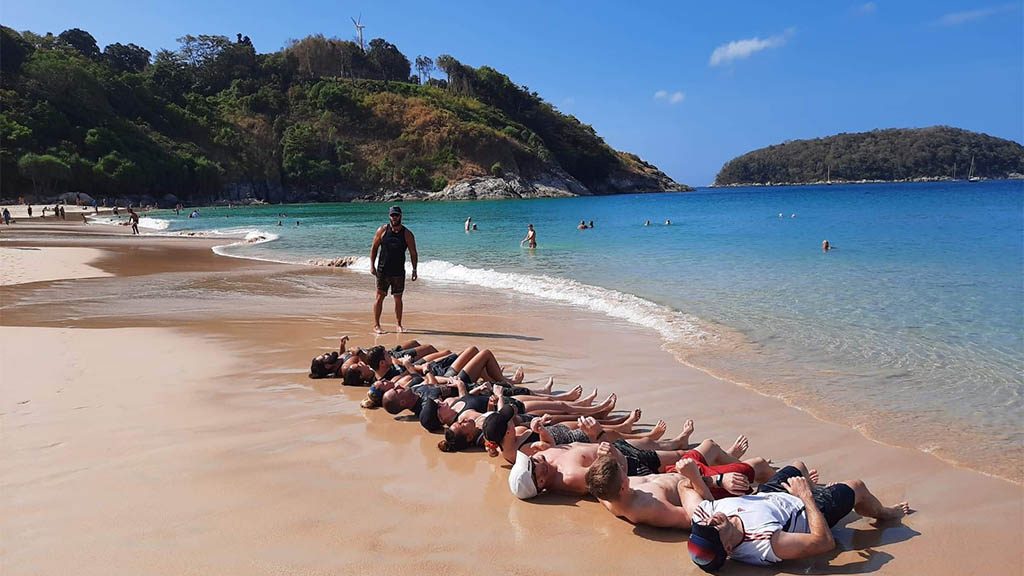 Beach Workout-Titan Fitness Camp Phuket Thailand-Fitness Vacation Phuket-Fitness Tours in Thailand for Travelling Athletes