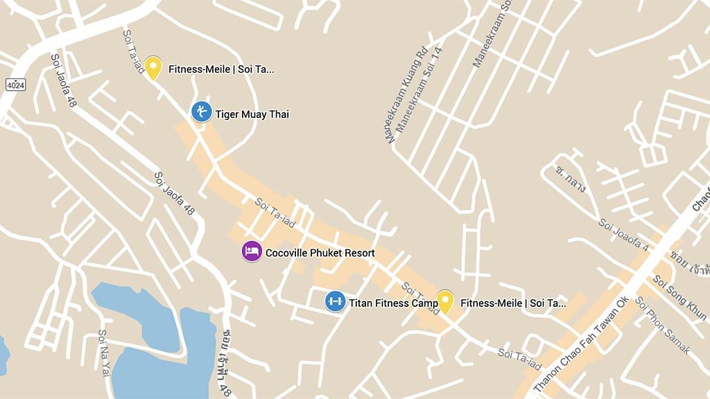 Cocoville Phuket Resort-Titan Fitness Camp-Fitness Trip Phuket-Fitness-Mile-Maps-Fitness-Holidays-Phuket-Fitness Vacation for Travelling Athletes