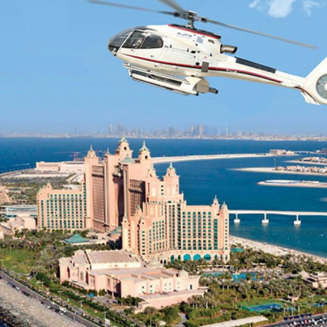 Dubai Experiences for Travelling Athletes - Fitness holiday Dubai - Experience Dubai helicopter flight