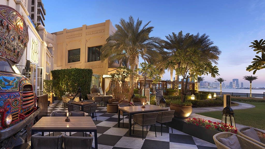 Fairmont The Palm_Dubai with Travelling Athletes _Little Miss India Terrace - Fitness Holiday Dubai - Fitness Holiday Dubai