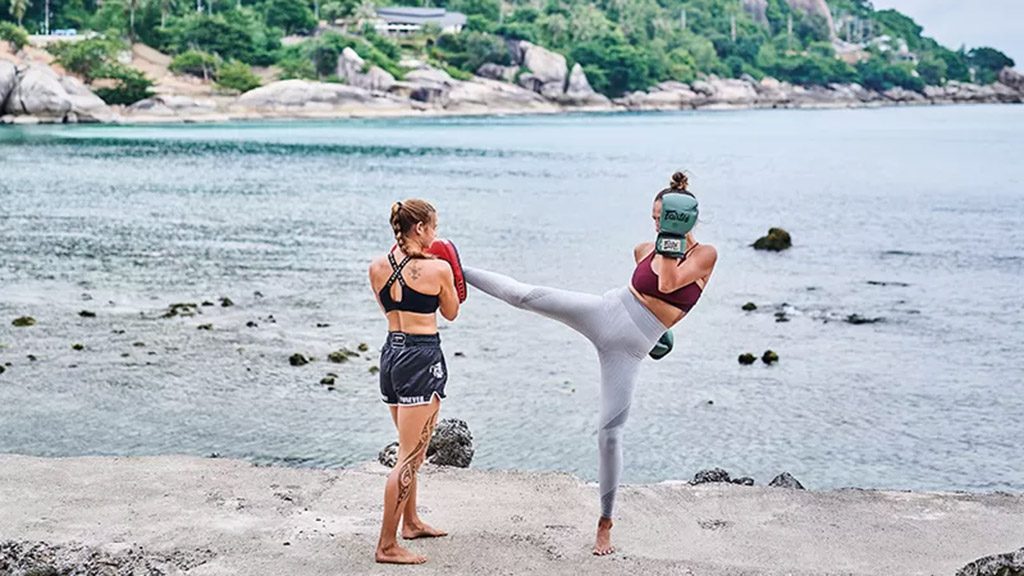 Baan-Chaweng-Fitness-Retreat-Sea-Mountains-Sandy-Beach-Beach Workout-Fitness-&-Activities-Kickboxing-Muay Thai-Pads-Training-Personal-Training-Thailand-SuperPro-Samui-Fitness-Vacation-Koh-Samui-Fitness-Holiday-TravelingTravelling Athletes