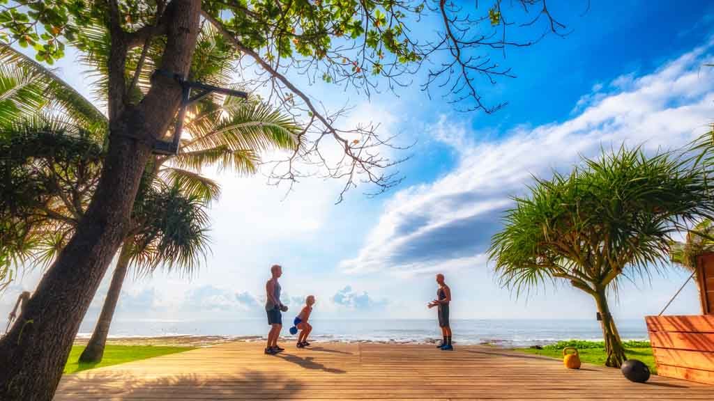 Fitness on the jetty - Komune Resort &amp; Beach Club in Bali - Fitness holiday in Bali for Travelling Athletes