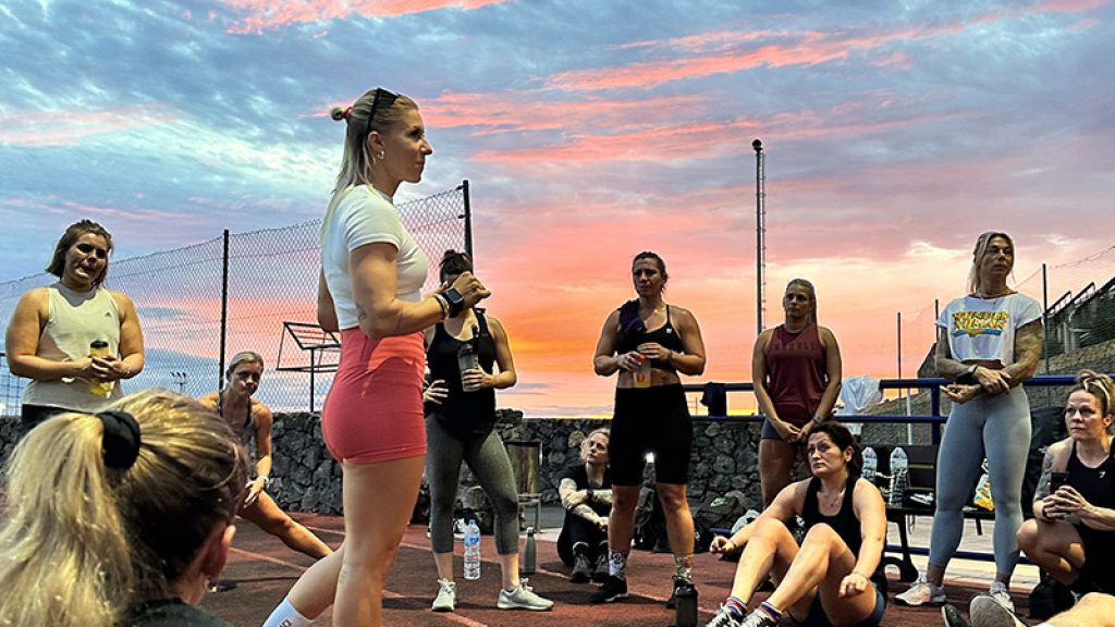 Official Training Camp in Tenerife Training and coaching with Hyrox World Champion Martin Michelius and top athlete Max Löw Sunset T3 Fitness Holidays Tenerife Fitness vacationTravelling Athletes
