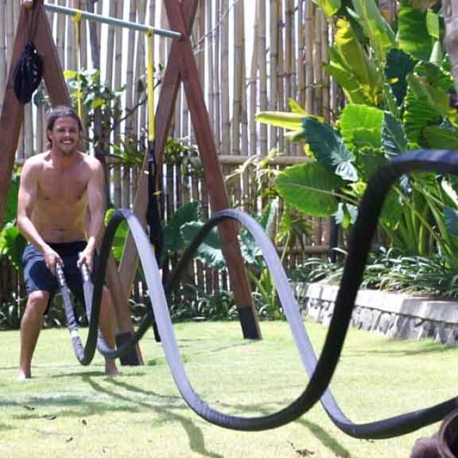 TRX Training - Komune Resort & Beach Club in Bali - Fitness holiday in Bali for Travelling Athletes