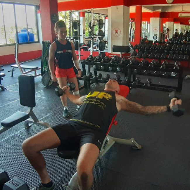 Fitness-Yoga-&-Recreation-in-Phuket-Titan-Fitness-Camp-Complete-package-meet-the-trainerteam-coaches-Personal-training-indoor-fitness-area-Fitness-holidays-Thailand-Fitness-vacation-Phuket-TravelingTravelling Athletes