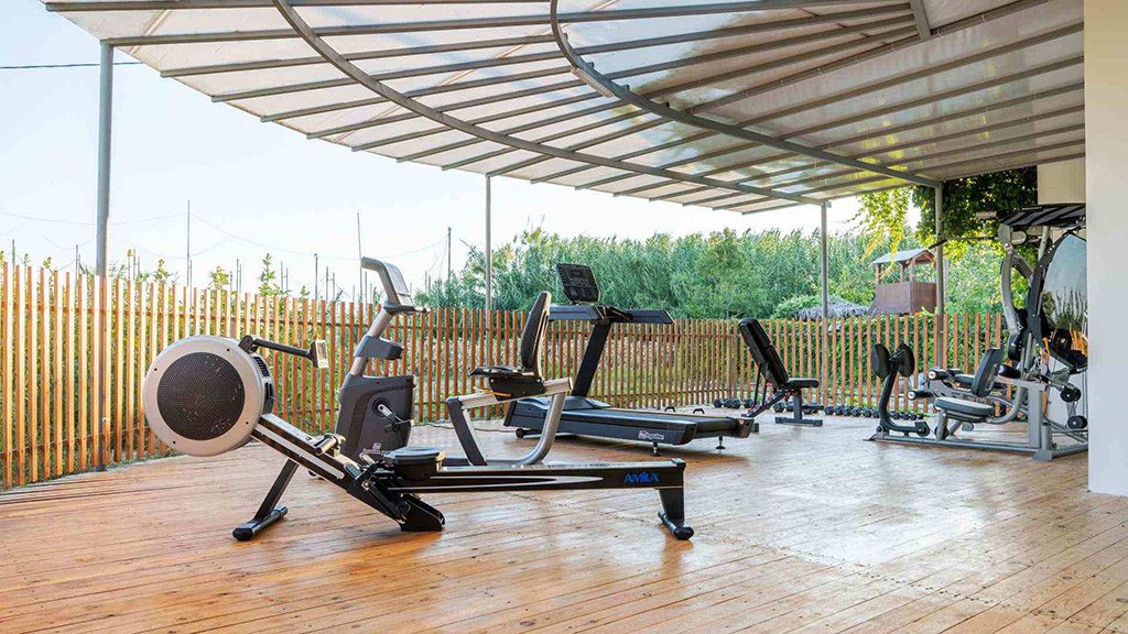 cay-Beach-Hotel-Rethymno-Crete-Outside-Gym - Fitness holiday Crete - Fitness holiday Travelling Athletes